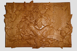 Wood grouse in a frame